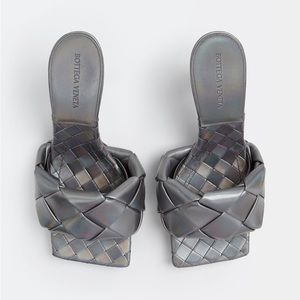 BOTTEGA VENETA NEW LIDO MULES GRAY